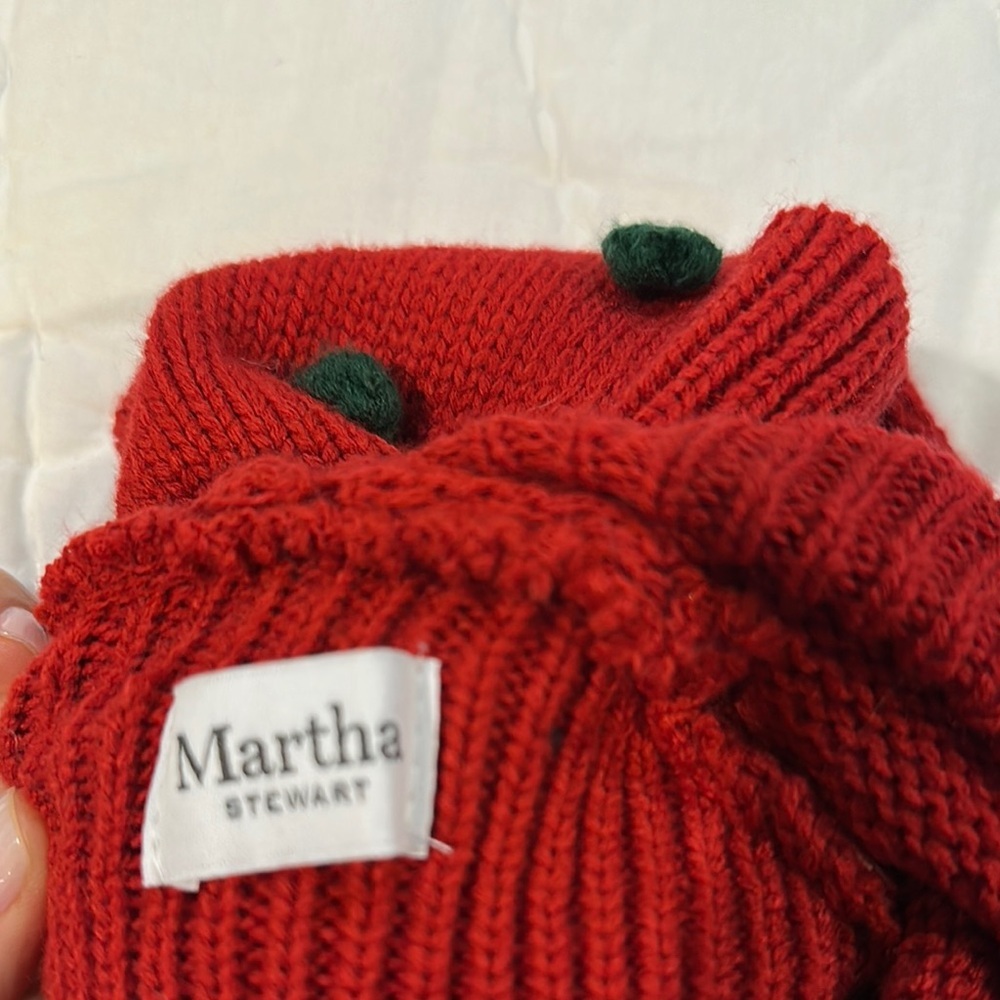 Martha Stewart Red and Green Dog Sweater - Picture 5 of 5